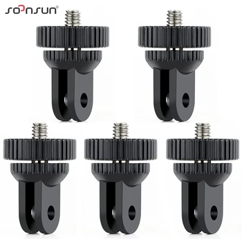 

SOONSUN Mini Tripod Mount Adapter with 1/4'' Thread for GoPro Hero 8 7 6 5 4 Session for DJI Osmo Action for Yi Go Pro Accessory