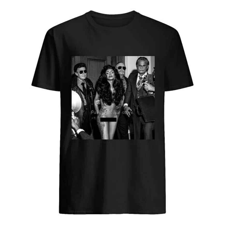 Мужская хлопковая футболка мужская Cardi B Press # shirt популярная | одежда