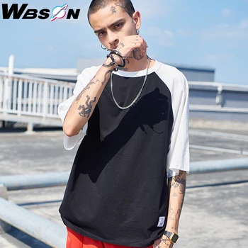 

Wbson 2020 Casual Loose Solid O-neck T-shirt Men Classic Half-Sleeve T-shirts Men YK-X1911123