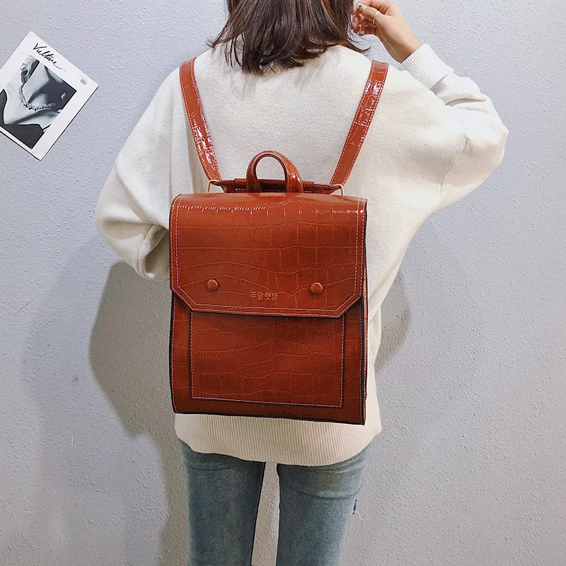 Plecak Damski Miejski Skora Sac A Dos Femme De Marque Lux Cuir Mochilas Para Mujer Antirrobo непроницаемый женский рюкзак