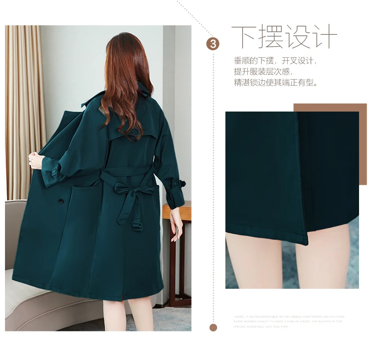 Популярные новые корейские повседневные длинные женские пальто женские темпераментные Свободные пиджаки Осенняя женская одежда зимняя уличная темно-зеленая