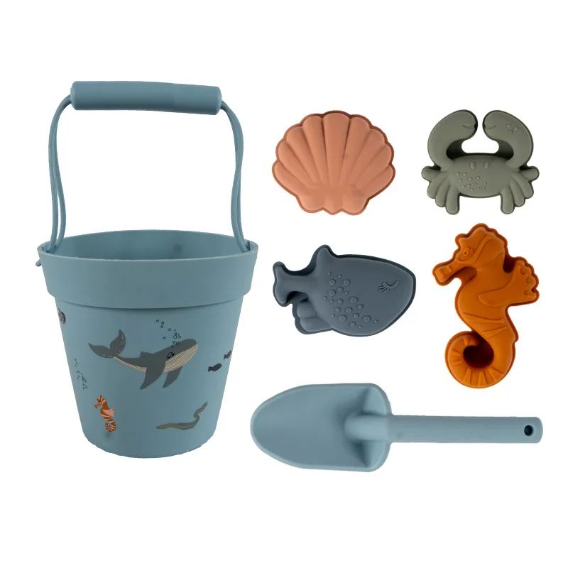 Silicone Children Beach Toys 6 Pieces Kit Baby Summer Digging Sand Tool with Shovel Molds Water Game Play Outdoor Toy Set 5 Silicone Children Beach Toys 6 Pieces Kit Baby Summer Digging Sand Tool with Shovel Molds Water Game Play Outdoor Toy Set 5