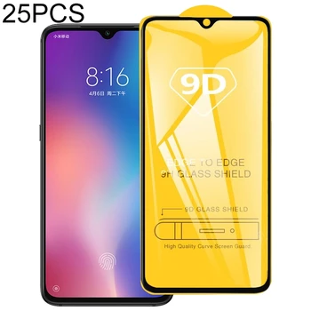 

25 PCS For Xiaomi Redmi Note 8 9D Full Glue Full Screen Tempered Glass Film