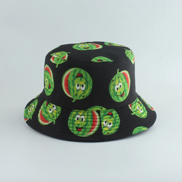 Cute Strawberry Printed Fisherman Hat 