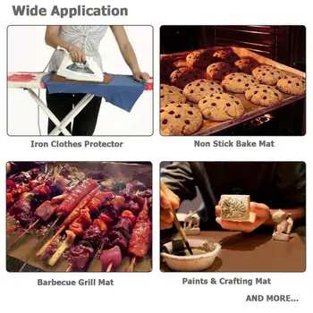 

New 3Pcs/set Non-stick Barbecue Mat Heat-Resistant Reusable BBQ Baking Pad Covers Foil Oilpaper with Food Clip Oil Brush BBQ Lin