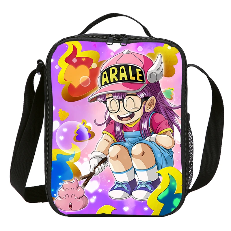 Мультяшные сумки для ланча Dr. Slump Arale для детей, изолированные, холодные, теплые, холщовые, для пикника, на плечо, Handabg, термальные, портативные Ланч-боксы, Прямая поставка