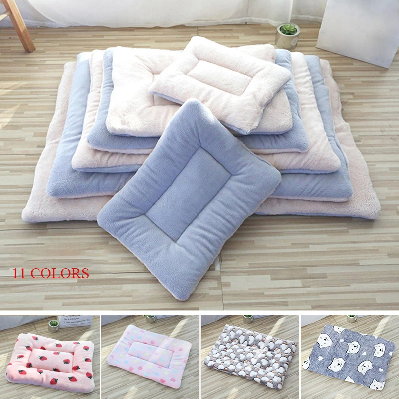 Suave colchoneta para perro cojín de franela transpirable Pet manta de dormir caliente camas sofá cojín pequeño mediano perros y gatos, mascotas accesorios