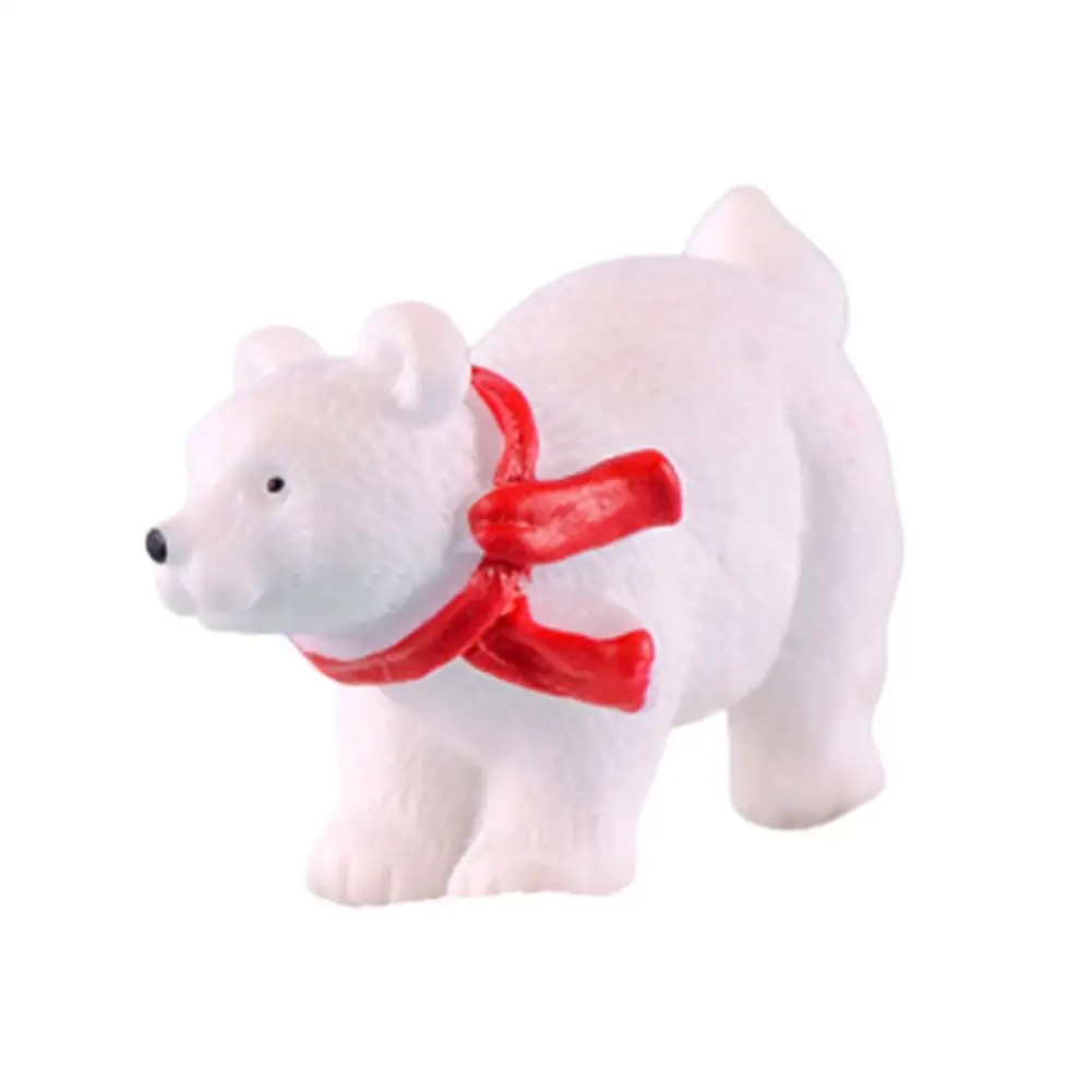 KITPIPI пейзаж Сказочный Сад полярная фигурка медведь Рождество миниатюрные животные модель белый медведь брелок подвеска