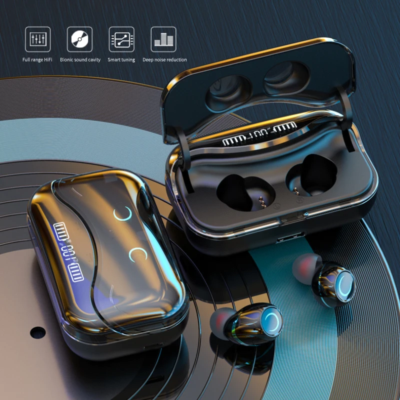 TWS Earphone G08 Wireless Headphone Bluetooth 5.1 Earphone HIFI IPX7 Waterproof With Led Display and Charging Box