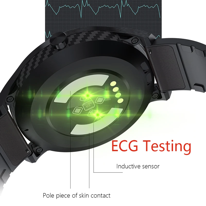 ЭКГ PPG IP68 Смарт часы smartband для мужчин браслет сердечного ритма Монитор артериального давления Браслет smartwatch 1,3 дюймов PK BR4 MX9 e18