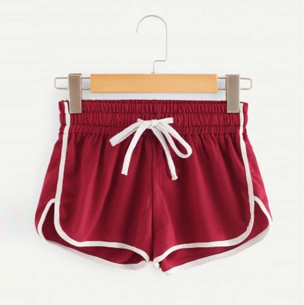 Design Casual Shorts Fashion Solid Color High Waist Shorts Drawsting Style Loose Comfortable Women Shorts Streetwear SO3