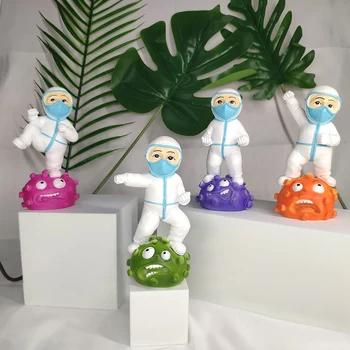 

4Pcs Figurines Furnishing Home Decoration Accessories Crafts For Living Room Doctor Nurse Ornaments Gift Decor Angel In White