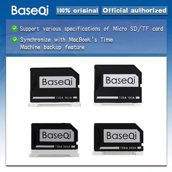 

BaseQi Aluminum Micro SD /TF Card Adapter Memory Expansion SD Card Reader For Macbook Pro Retina 13''/15"and MacBook Air 13"