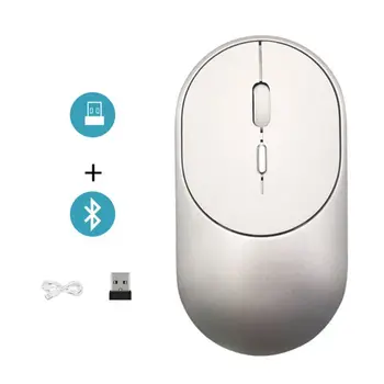 

Ultra-thin Wireless Mouse Bluetooth 5.1+2.4G Dual Mode Gaming Optical Mice R2JB
