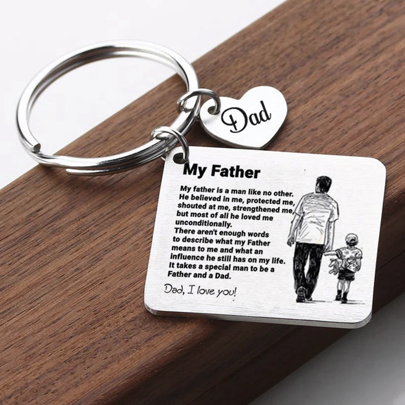 I AM BLESSED YOU'RE MY DAD ALWAYS THERE FOR ME Novelty Keyring Ideal Gift 