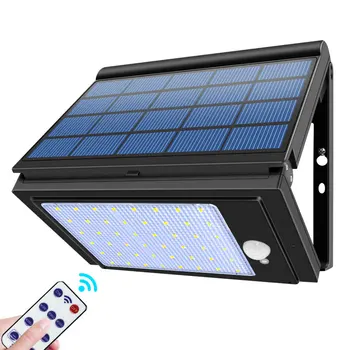 

48led Foldable Solar Light Adjustable Lightness With Remote Security Solar Wall Lamp 6 Working Mode Outdoor Waterproof Lighting