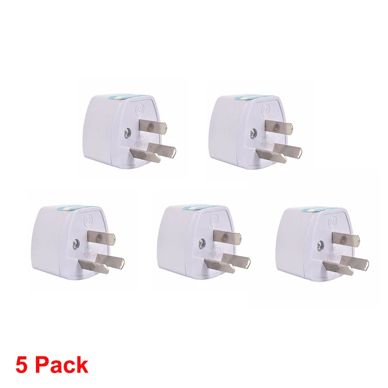 5Pcs Universal Power Adapter Travel Adaptor 3 pin AU Converter US/UK/EU to AU Plug Charger For Australia New Zealand NZ plug adapter ac adapter