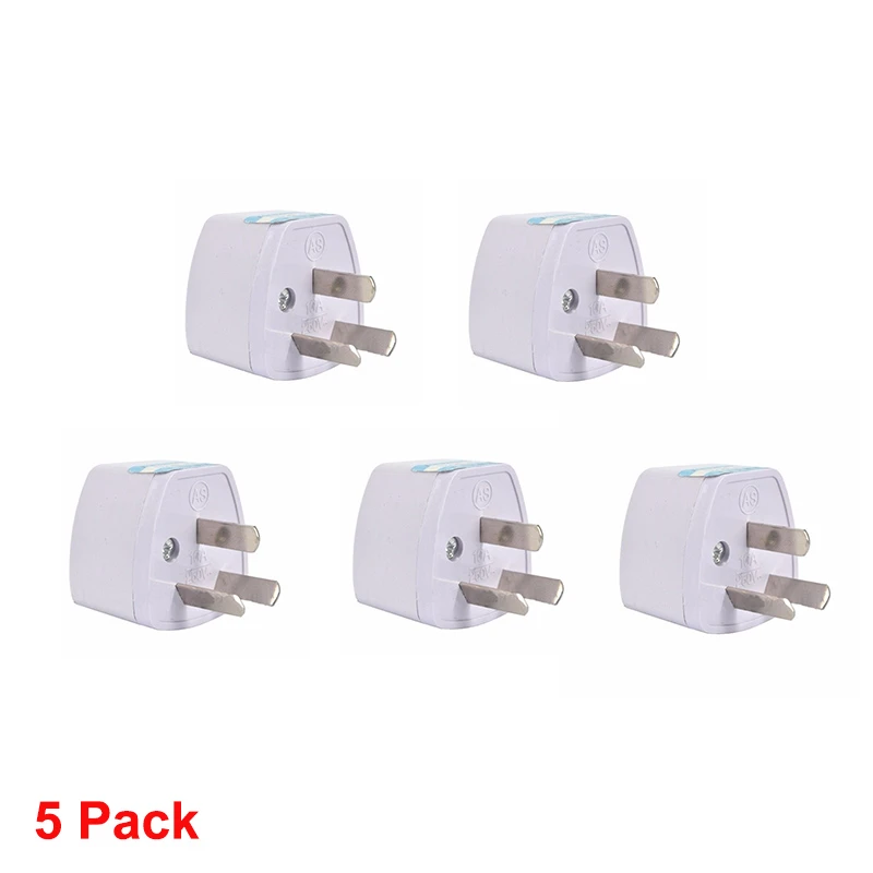 5pcs Quality Universal Power Adapter Travel Adaptor 3 Pin Au Converter Us/uk/eu To Au Plug