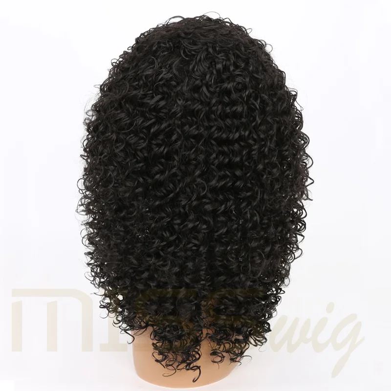 MERISI Волосы Кудрявые кудрявые афро парик блонд смешанный коричневый черный цвет синтетические парики для черных женщин тепло американское волокно - Цвет: 9199