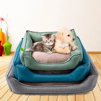 

Dog Bed Mat House Pad Warm Winter Pet House Nest Solid Color Dog Bed With Kennel For Small Medium Large Dogs Plush Cozy Nest