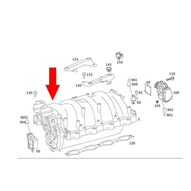 Intake Manifold for Mercedes-Benz CLK550 2007-2010 M273 E55 E46 OEM#  2731400701 - AliExpress