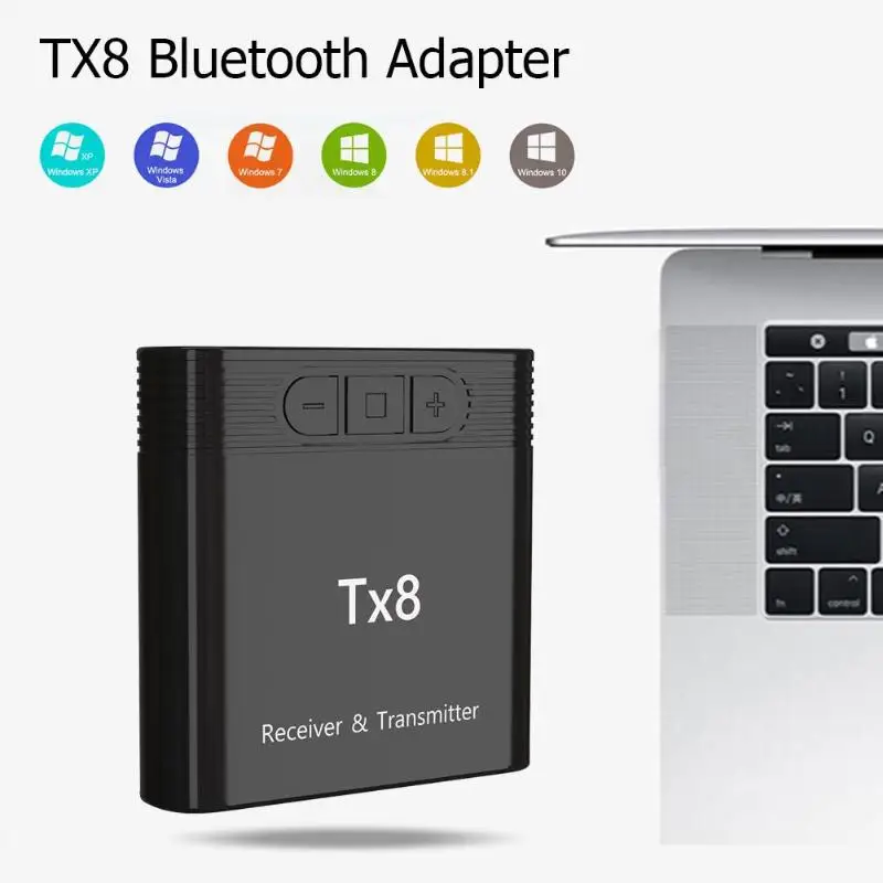 2 в 1 Bluetooth передатчик приемник беспроводной 3,5 мм стерео аудио музыкальный адаптер максимальное расстояние передачи более 33 футов