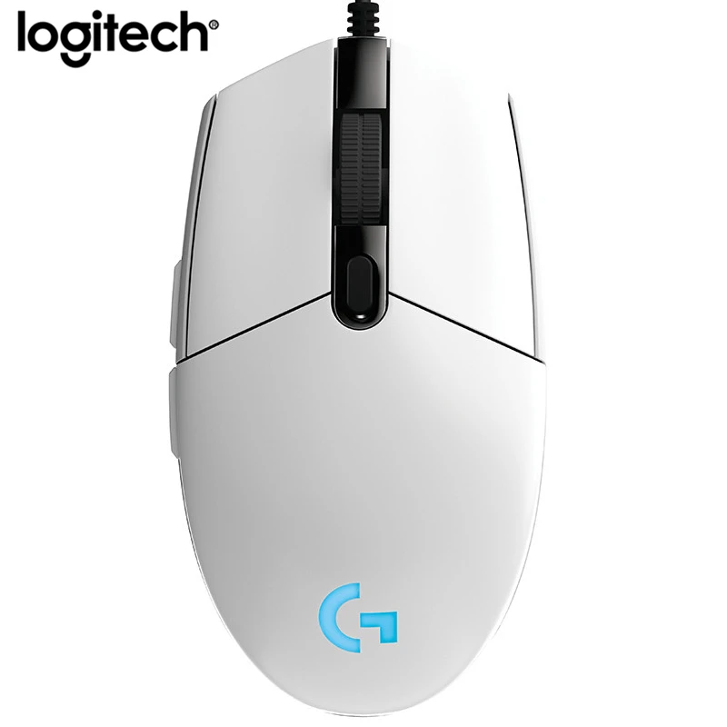 Игровая мышь logitech G102 8000 dpi с RGB подсветкой, 6 программируемых механических кнопок, проводная мышь, оптическая компьютерная игровая мышь PUBG