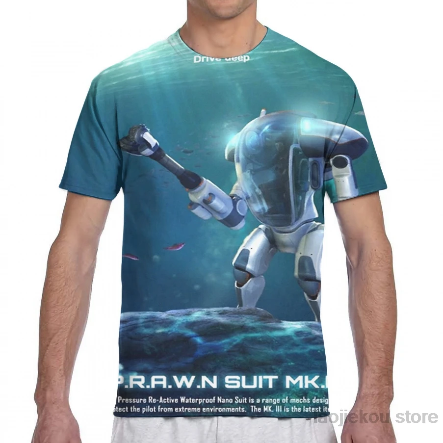 Men Subnautica-костюм креветки(море), Мужская футболка, женская модная футболка с принтом для девочек, футболки для мальчиков, летние футболки с короткими рукавами - Цвет: Men
