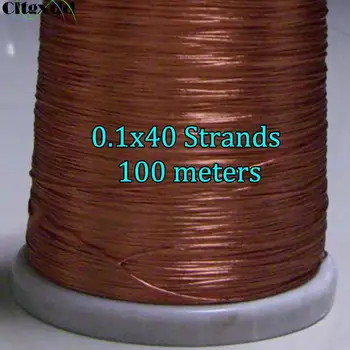 

Cltgxdd 0.1x40 Strands ( 100m /pc ) Litz wire , Stranded Enamelled Copper Wire Braided Multi-stran