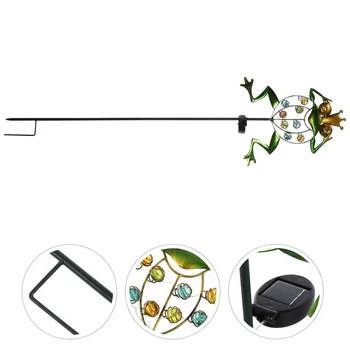 

1pc Durable Unique Creative Frogs Lawn Decorative Lamp Solar Ground Plug Lamp