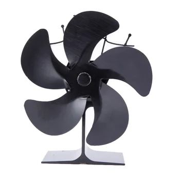 

1Pc Thermal Power Fan Eco-friendly High Quality Practical Warm Air Fan 5 Blades Heat Powered Stove Fan Silent Stove Fan for Home