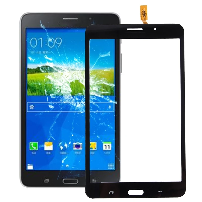 Черный Высококачественный сенсорный экран для Galaxy Tab 4 7,0/T239(черный и белый - Цвет: Черный