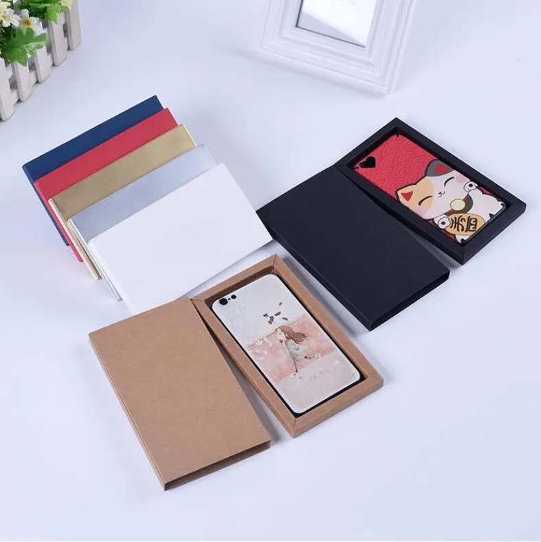 

Custom logo Phone Case Packaging Box Drawer Paper Cardboard Box With Matte Sleeve Gift Box Jewelry Display Box 100pcs