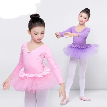 

Long Sleeve Children Ballet Dress Dance Leotard Girl Ballerina Costume Ballet Tutu Kids Girls Clothes