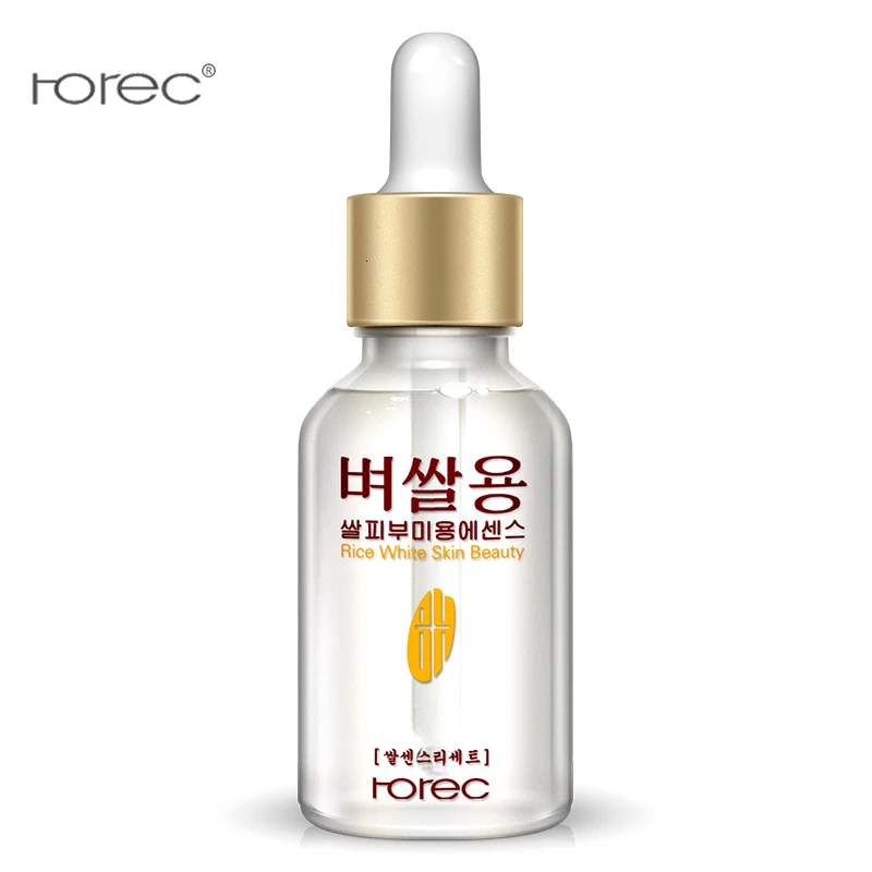 ROREC, 2 шт., сыворотка для лица с белым рисом+ крем для глаз, Отбеливающая увлажняющая эссенция, уход за кожей, увлажняющая, против старения, удаление темных кругов