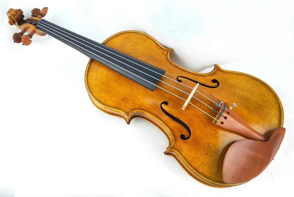 50 лет ели! Скрипка Harrison Amati 4/4 Geige, уровень концерта и ручной работы масло антикварный лак