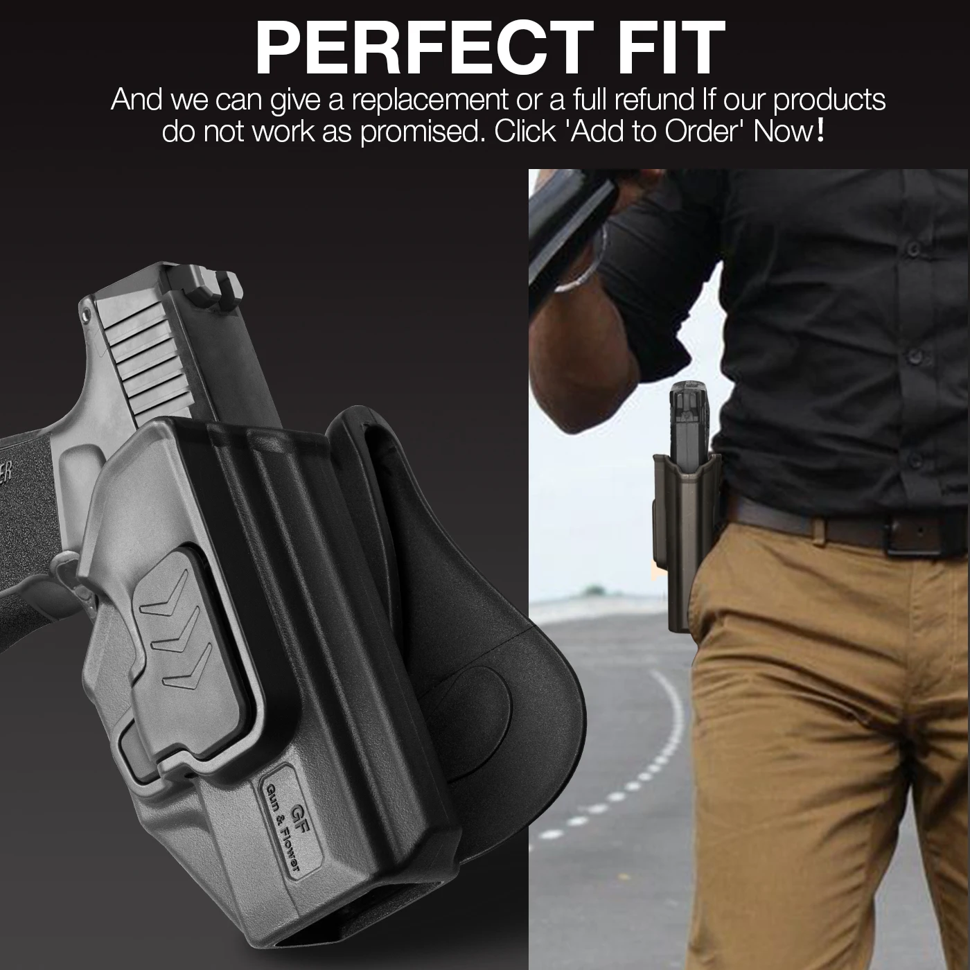 Holster Fit Sig P365/P365 SAS (Not suitable P365 X/XL/Macro),Right hand,Outside Waistband Carry Belt Plastic Polymer Holder Case 5