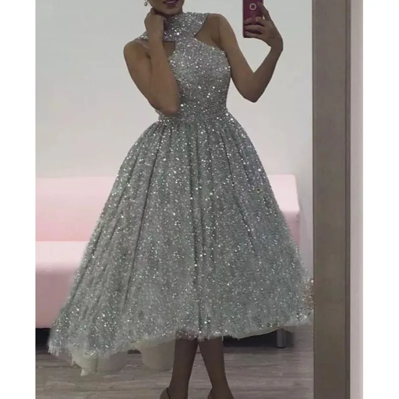 

Sexy Party Gala Dress Plus Size African Short Prom Evening Dresses Gown 2019