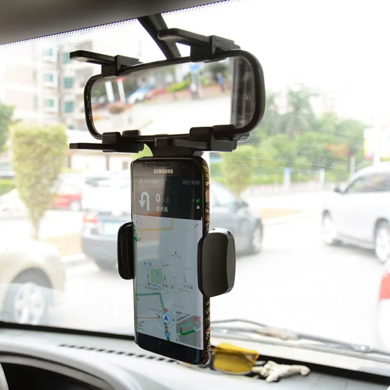 1 шт. Автомобильный держатель для телефона с зеркалом заднего вида 360 градусов Автомобильный держатель для телефона с gps универсальный автомобильный держатель для телефона с зеркалом заднего вида