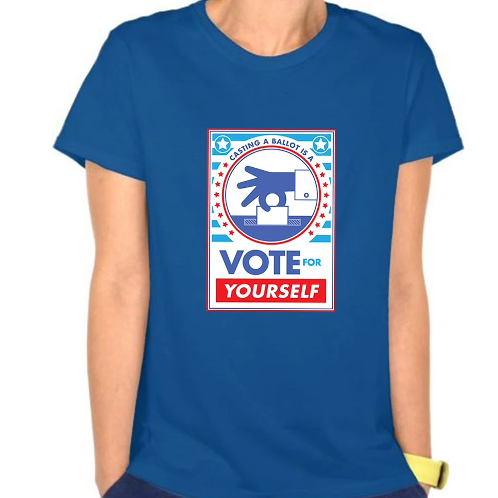 

Streetwear VOTE Printing Women's shirt Vestidos Fashion Summer Comfortable Short sleeve Tops Hipster Casual Round Neck Tshirt