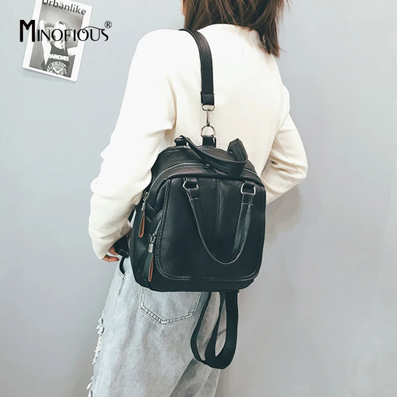 2020 мягкий Повседневный женский маленький рюкзак Модные Винтажные рюкзаки