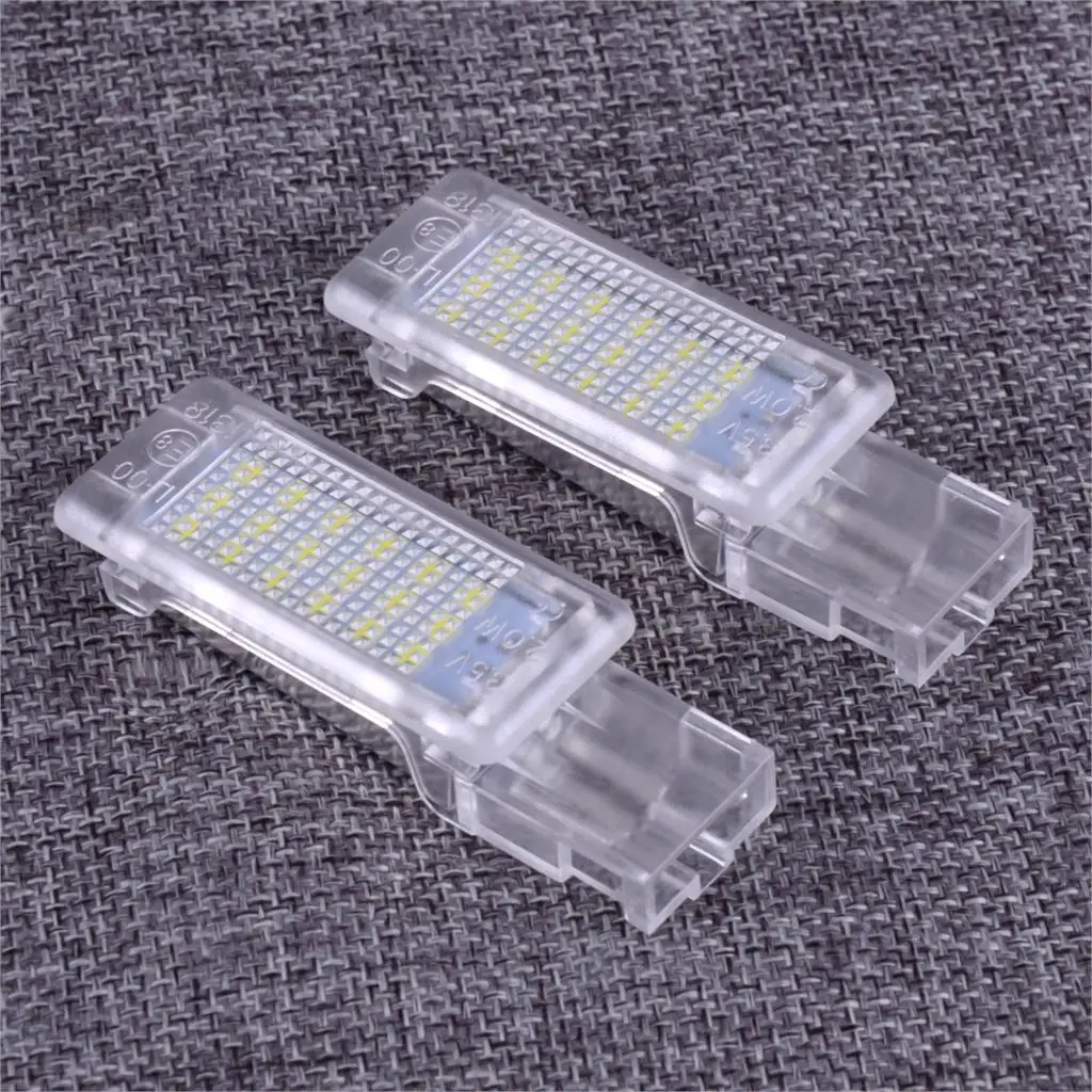 DWCX 2 шт. 2 Pin Белый светодиодный свет для ног лампа подходит для VW Volkswagen Golf 5 6 Jetta Passat Sharan, Touareg Eos Scirocco Alhanmbra
