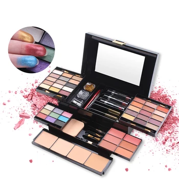 

Eyeshadow Palette Case Makeup Set 39 Color Eye Shadow 6 Color Blush 4 Colors Powder Cosmetics Box Christmas Gift 2021 Happy