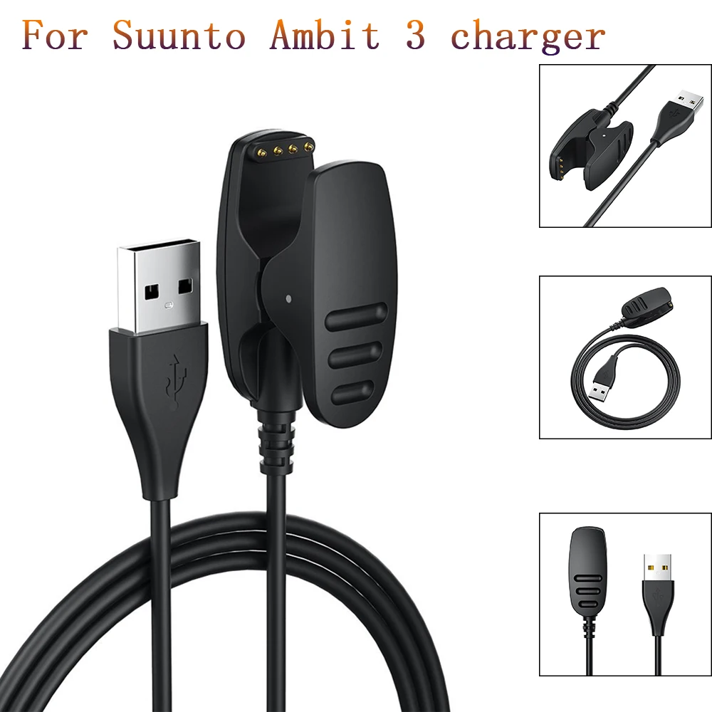 

New 1m USB Charger Magnetic Cable For Suunto Ambit 3 Smart Watch Fast Charge Clip Adapter Replacement High quality Watch charger