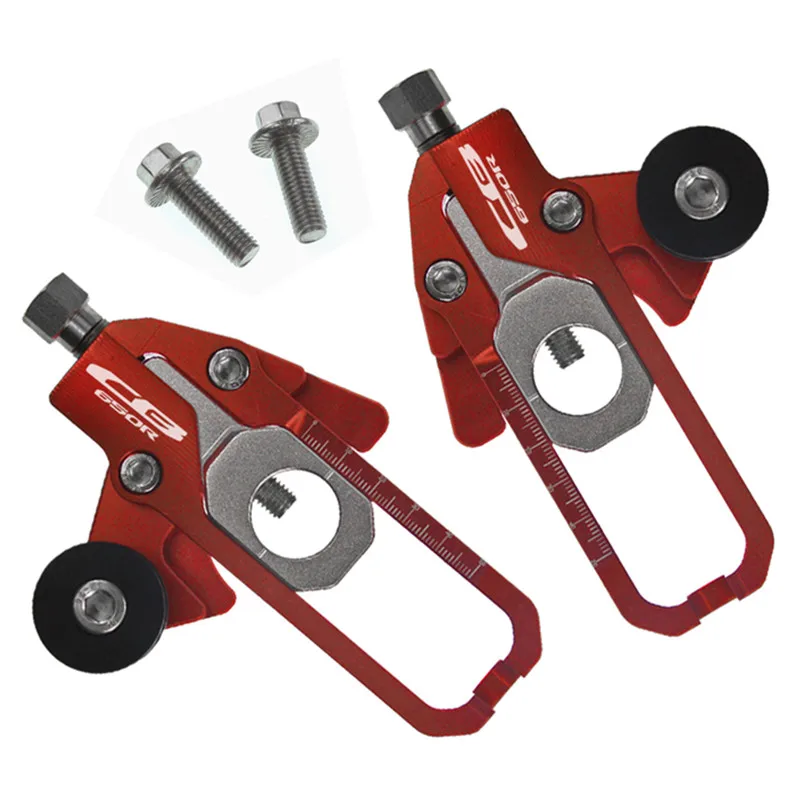 

CNC Left and Right Aluminum Chain Adjusters with Catena Coil Tensioners FOR HONDA CB650F CBR650F 2014-2016 CB650R CBR650R 2019