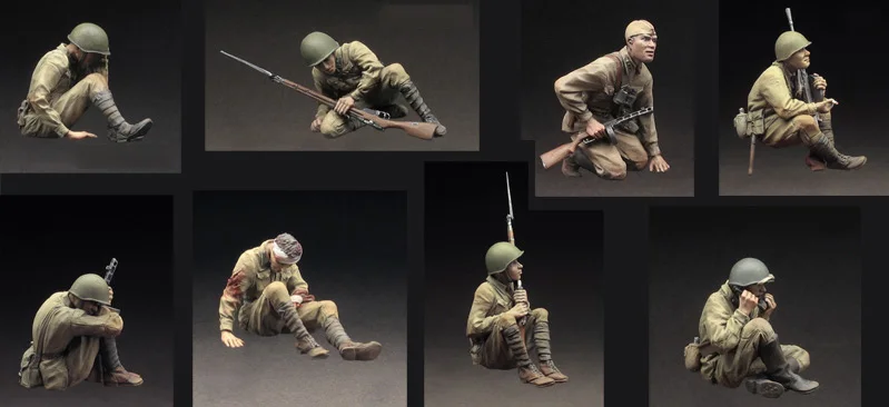 1/35 советские солдаты каучуковая фигурка строительный комплект