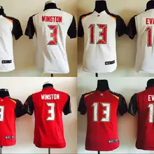 Все сшитые Молодежные Tampa Bay s Дети 54 Давид 3 Jameis Уинстон 13 майка Эванс Джерси