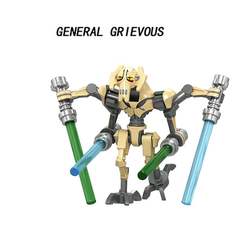 R2-D2 Building Blocks C-3PO General Grievous R4-P17 K-2SO IG88 Battle Buzz Droid Star Bricks Action Figures Wars Christmas Toys