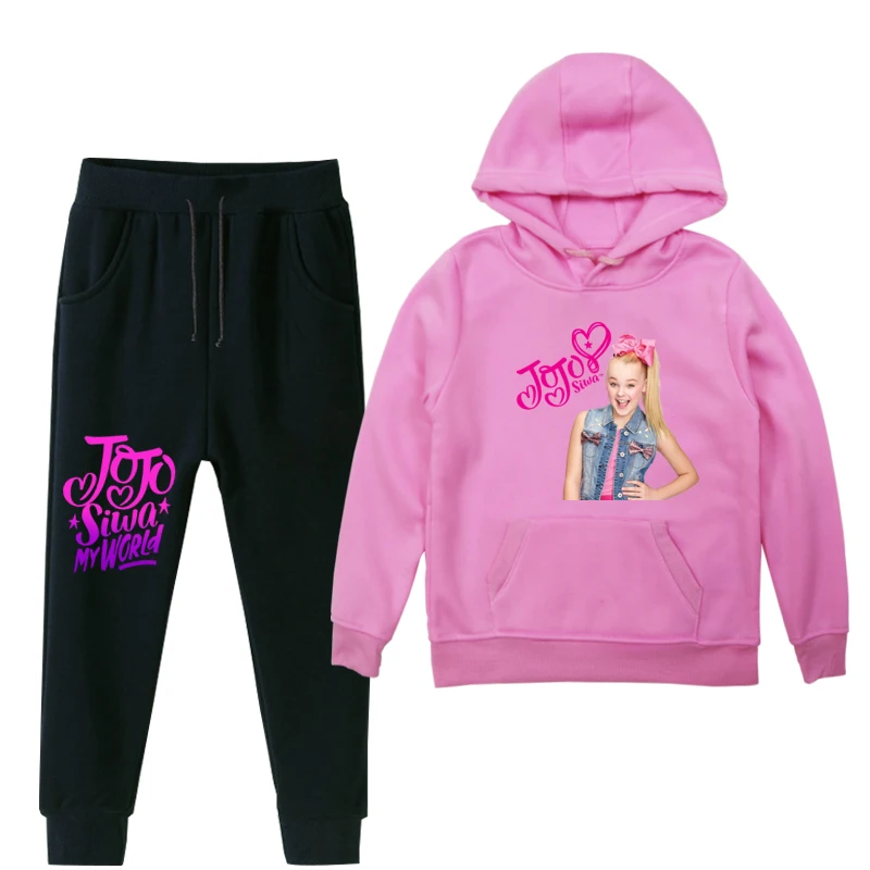 

Fashion Jojo Siwa Girls Clothing Set Autumn Winter Children Clothing Toddler Baby Hoodie+Pants 2pcs Kids Children's Sport Suits