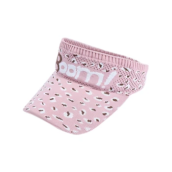 

Children's hat knitted empty top hat cartoon flower pattern exposed ponytail duck tongue sun hat student baseball cap